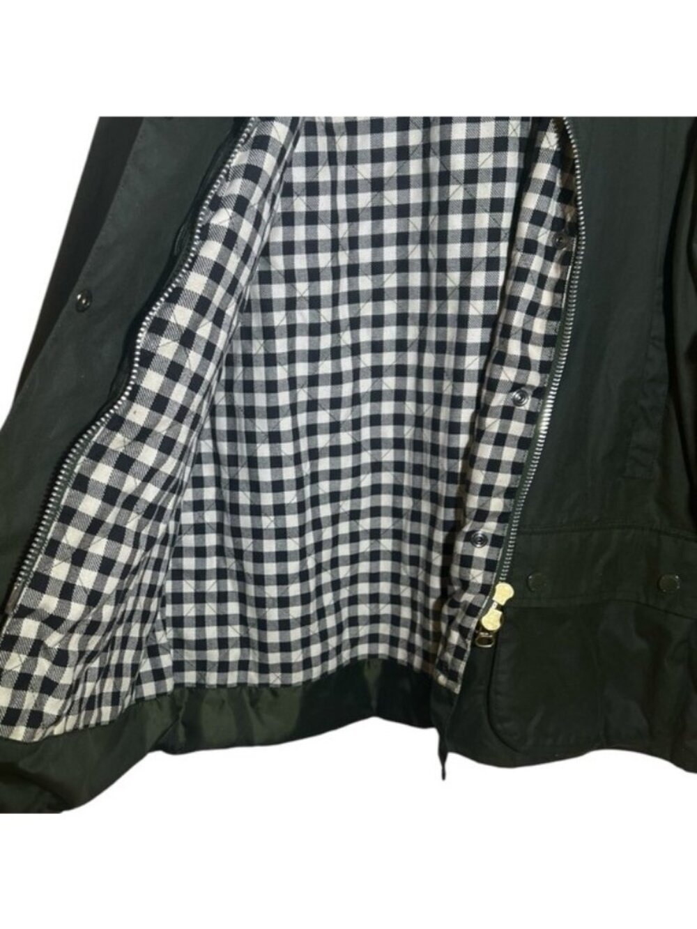 Barbour by AlexaChung Green Edith Waxed Jacket US 8 - Picture 10 of 15
